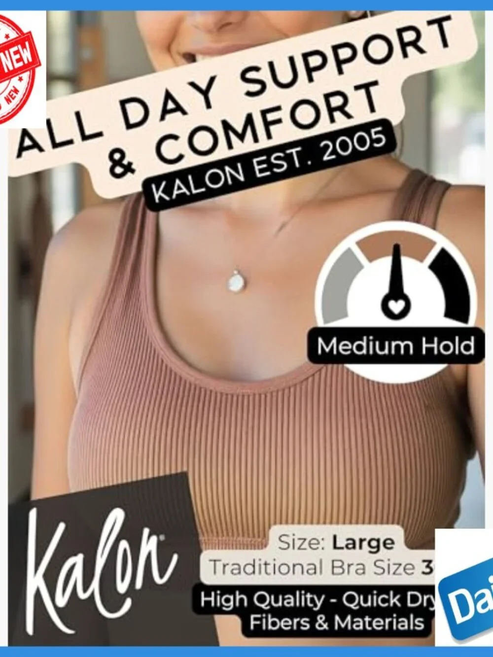 4-Pack Ribbed Bralette Crop Top Sports Bra Medium Support